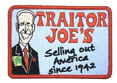 Traitor Joe’s Biden Presidential Patch Iron Sew On Vintage Style Retro Cap Hat • $5.60