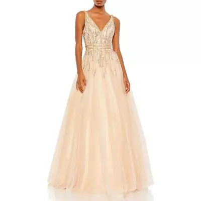 Mac Duggal Womens Embellished Beaded Formal Evening Dress Gown BHFO 8010 • $611.99