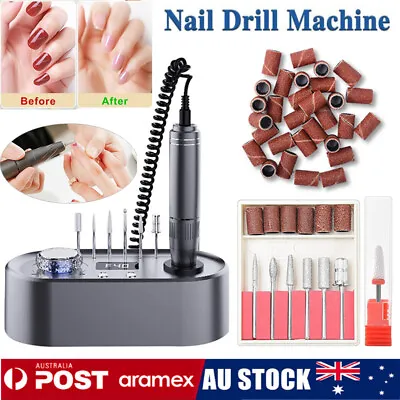 Durable Rechargeable Cordless Nail Drill Machine Art File Manicure Kit 40000RPM • $99.89