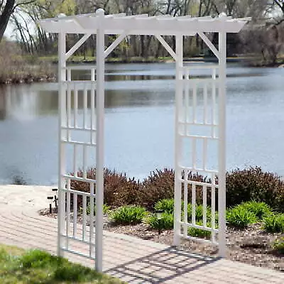 Garden Arbor White Weather Resistant With Ground Anchors • $227.99