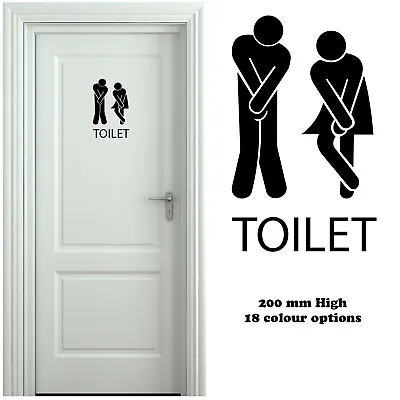 £2.49 • Buy Wall Door Sticker Impatient Toilet Bathroom Funny Wallart Decal Vinyl Sign