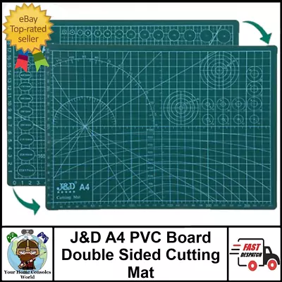 J&D A4 PVC Cutting Mat Board Double Sided Craft DIY Artist • £3.99