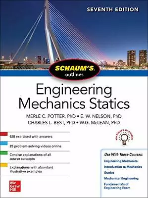 £14.71 • Buy Schaum's Outline Of Engineering Mechanics: Statics, Seventh Edition (Schaum's Ou