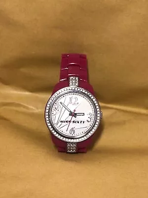 Miss Sixty Pink/Crystal Watch Ref:SRA018 • $34.75