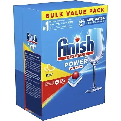 $49.90 • Buy Finish Power Essential Lemon Box Sparkle Dishwasher Tablets 125 Pack 