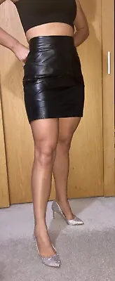 Sexy Super Soft Real Leather Marks And Spencer Skirt Uk 10 Limited Collection  • £44.99