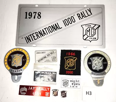 10 Vintage Mg Midget Car Club Member Metal Plate Grill Topper Badge Excellent H3 • $16.99