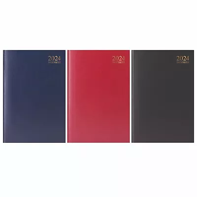 2024 Desk Diary A4 TWO PAGES Per Day Home Office Restaurant Appointment Planner • £5.99