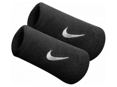 Nike Tennis Badminton Swoosh Double-Wide Wristband Sweatbands Wrist Band White • $24.45