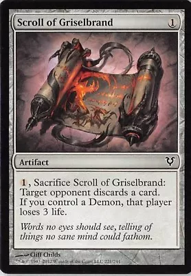 Scroll Of Griselbrand *PLAYSET* Magic MtG X4 Avacyn Restored SP • $1.49