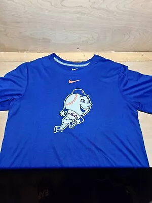Nike Dri Fit Ny Mets Mr Met Shirt Size Med • $21.99