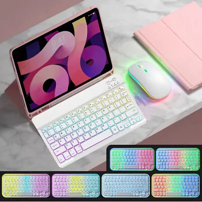 For IPad 10th Generation 10.9 Inch 2022 Backlit Keyboard Tablet Case Cover+Mouse • £10.44