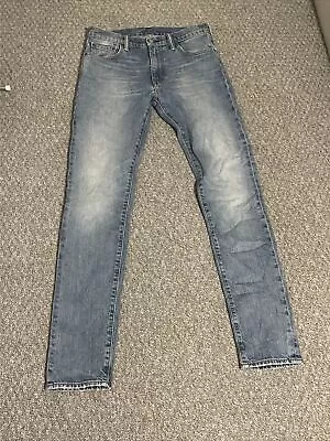 Levi's 512 Jeans Mens 30W 34L Blue Slim Tapered Stretch Zip Fly Denim • £19.99
