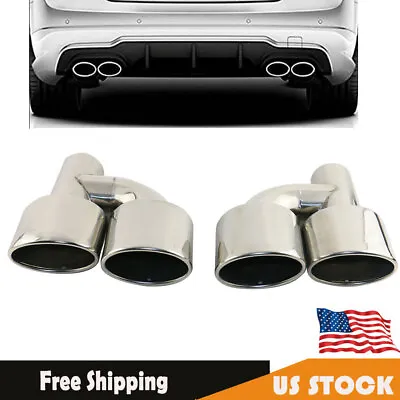 For Mercedes Benz AMG Style Exhaust Tips W212 E350 E400 C63 C300 W204 US Stock • $109.99