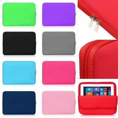 Universal Tablet Bag Colorful Shockproof Protective Pouch Sleeve Soft Case • £5.39