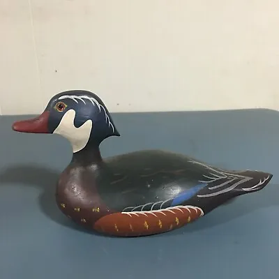 Vintage Wooden Drake Pintail Duck Decoy Signed & Dated 1981 NICE • $100
