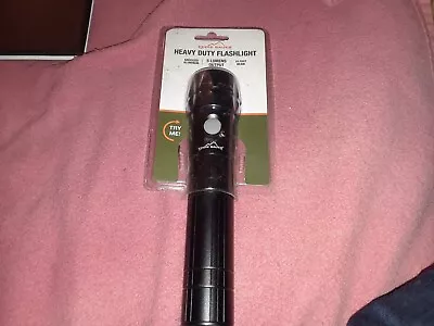 New Eddie Bauer Heavy Duty LED Flashlight Requires 2 D Batteries 9  Long • $26