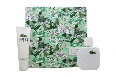 Lacoste Eau De Lacoste L.12.12 Blanc Gift Set 50ml Edt + 50ml Shower Gel - Men's • £52.67