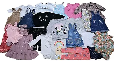 Baby Girls 12-18-24 Months X24 Bundle Dungarees Dresses Next Mantaray Minnie   • £29