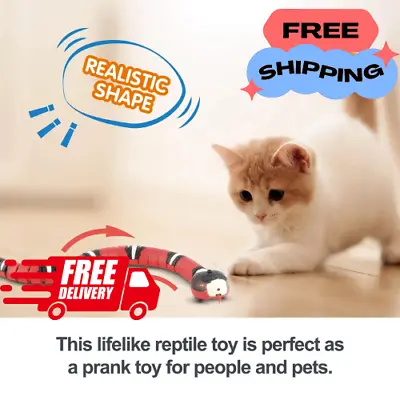 Smart Sensing Snake Cat Toys USB Charger Electron /Interactive Toys For Cats • £6.60
