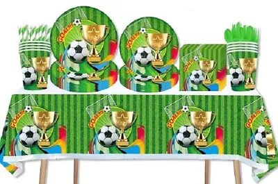 £3.99 • Buy Football Soccer Theme Birthday Party Supplies Tableware Decoration