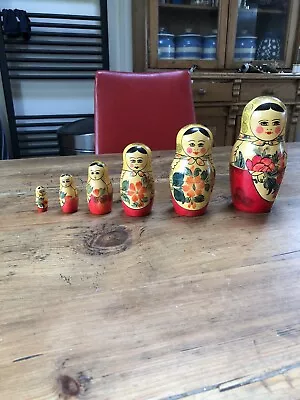 Russian Matryoshka Dolls Vintage Set Of 6 • £7.50