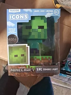 Minecraft Zombie Night Light Lamp 3D Character Figure Icons Paladone #003 New • $15.74