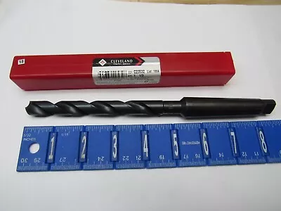 Cleveland 1/2  High Speed Taper Shank  Black Oxide Twist Drill #2 Morse Taper • $12