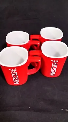 4 Brand New Nescafe Red Cup Mug Coffee Ceramic Collectible 8oz U.S Seller 4 • $19.99