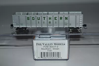 N Scale Fox Valley Models Southern Silver Sided Woodchip Gondola 1181 C36836 • $24.99