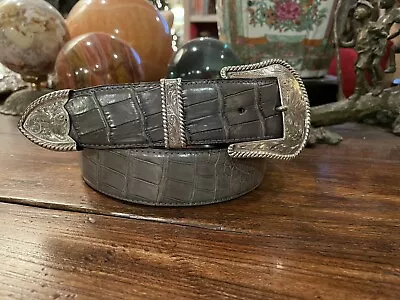 VOGT Elk Creek Sterling Silver Belt Buckle 1.5-37-38”Nu🐊✅ • $565