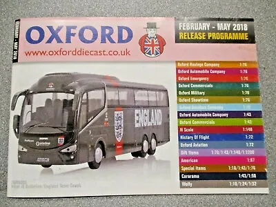 £1.99 • Buy OXFORD DIECAST CATALOGUE ~ RELEASE PROGRAMME  Feb 2018 - May 2018