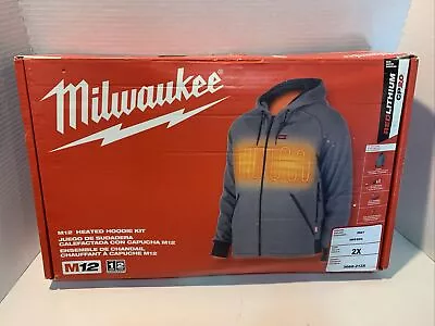 Milwaukee 306G-212X M12 Lithium-Ion Gray Heated Jacket Hoodie Kit (XX-Large) • $129.99