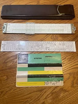 Faber-Castell 2/82N Biplex Slide Rule In Leather Case. Made In Germany. Vintage • $160.29