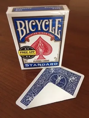 1 DECK Bicycle STANDARD BLUE BACK-BLANK FACE Gaff Magic Playing Cards • $6.95