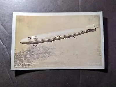 USA US Navy Zeppelin RPPC Postcard USS Shenandoah ZR1 Over Los Angeles • $650