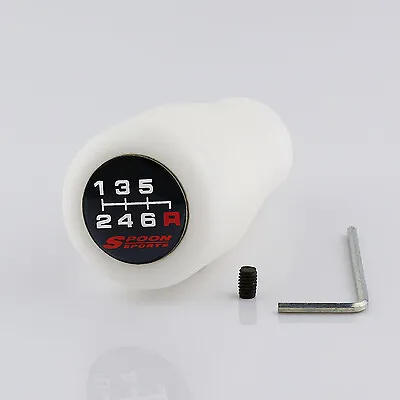 Spoon Duracon White 6 Speed Gear Shift Knob For S2000 NSX Accord Civic Fit S2000 • $13.99