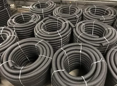 Perforated Pipe Coil Drainage 80mm X 100m Land Drain French LandDrain Perf Roll • £160