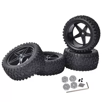 RC Buggy Tires Rims W/Wheel Hex For Tamiya Super HotShot 2 Boomerang BIGWIG Car • $33.99