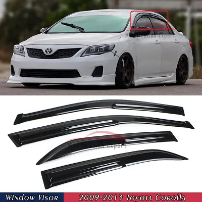 For 2009-2013 Toyota Corolla Sedan JDM Mugen Style Window Visors Rain Guards • $28.99