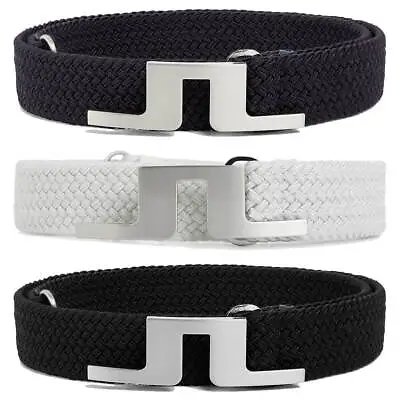 J.Lindeberg Mens Berry Elastic Logo Buckle Braided Golf Belt • $70.14