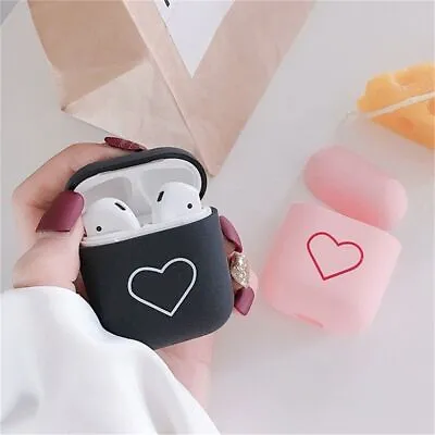 $3.55 • Buy Earphone Accessories For Apple Airpods Protective Cover Hard PC Case Love Heart