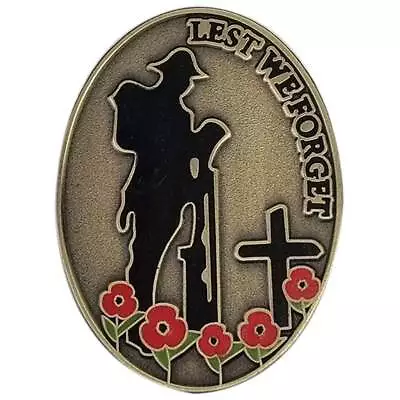 Remembrance Enamel Lapel Badge Military Brooch Veteran • £3.95