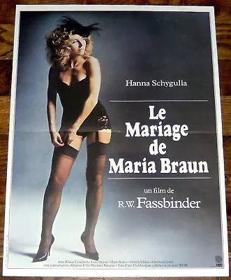 THE MARRIAGE OF MARiA BRAUN Hanna Schygulla R. W. Fassbinder SMALL French POSTER • $18