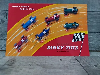 £4.99 • Buy Dinky Toys World Famous Racing Cars Shop Display Sign 230 231 232 233 234  239 