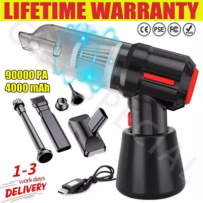 Powerful Car Vacuum Cleaner Wet/Dry Cordless Strong Suction Handheld Cleaning UK • £16.97