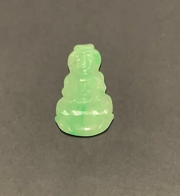 Preowned Chinese Apple Green Jade Quan Yin Pedant  • $139.30