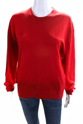 Zadig & Voltaire Womens Crew Neck Long Sleeves Sweater Red Wool Size Medium • $42.69
