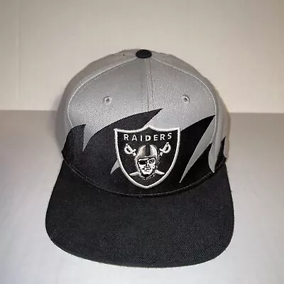Vintage Mitchell & Ness Raiders Logo Sharktooth Snapback Hat Cap NFL Football • $99.99
