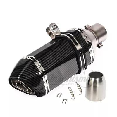 51mm Universal Motorcycle Exhaust Muffler Short Carbon Gobo Slip On W/DB Killer • $48.99